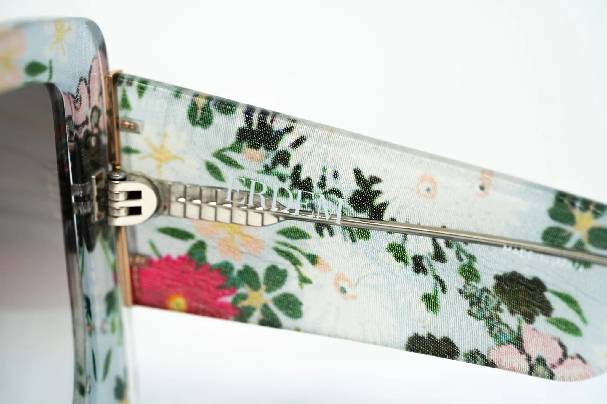 Erdem Sunglasses Oversized Floral and Grey