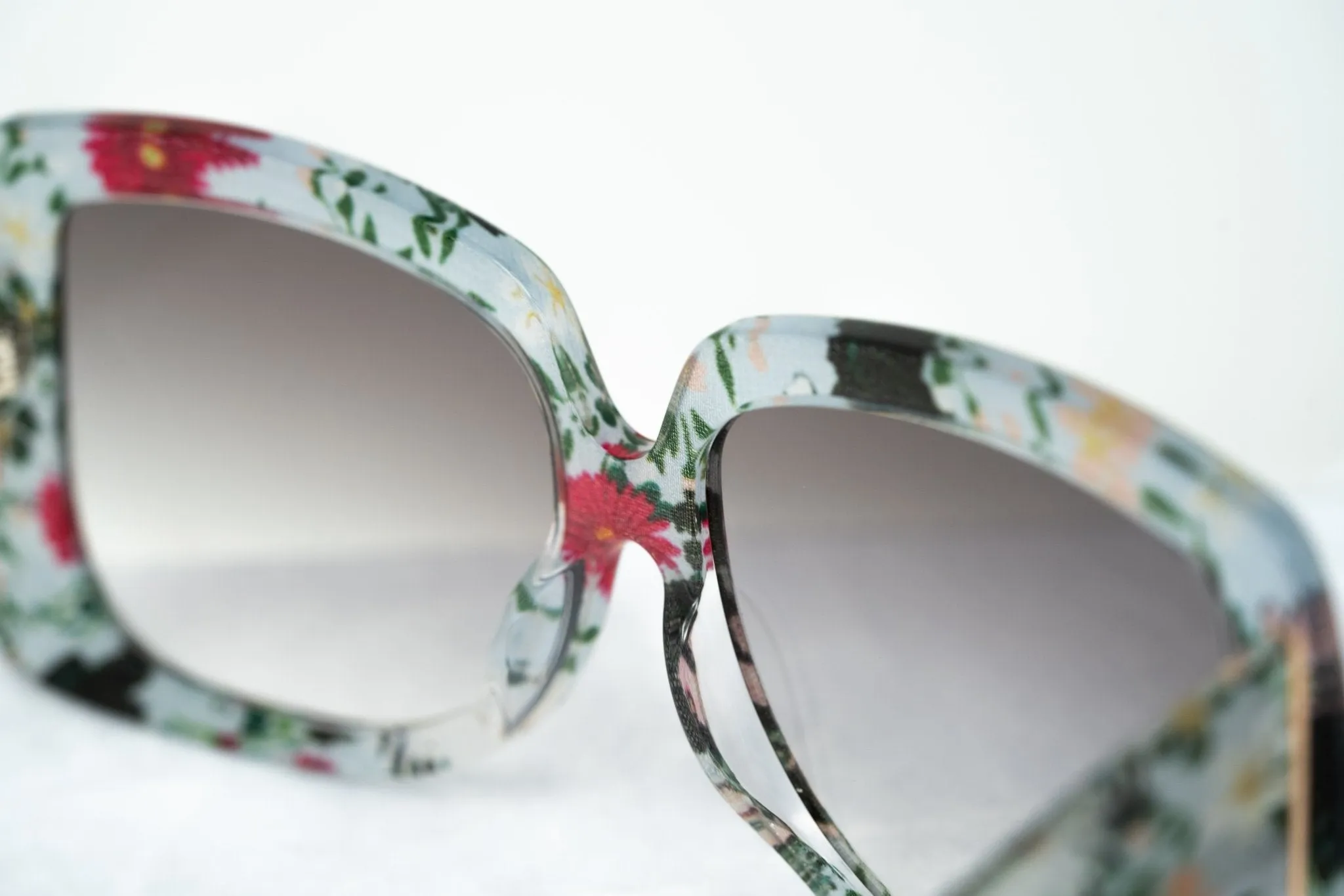 Erdem Sunglasses Oversized Floral and Grey