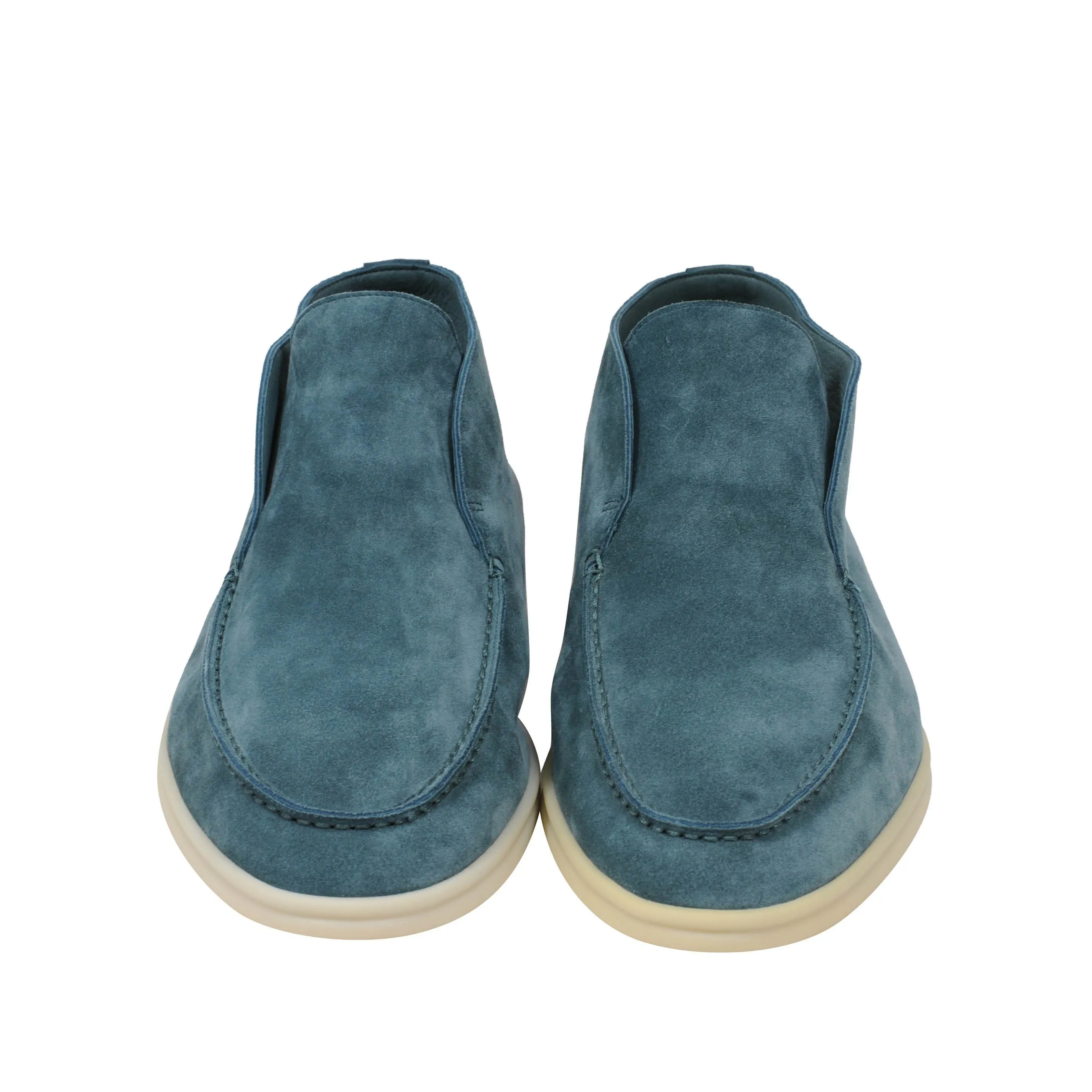 Eucalyptus Blue Suede Uomo Open Walk