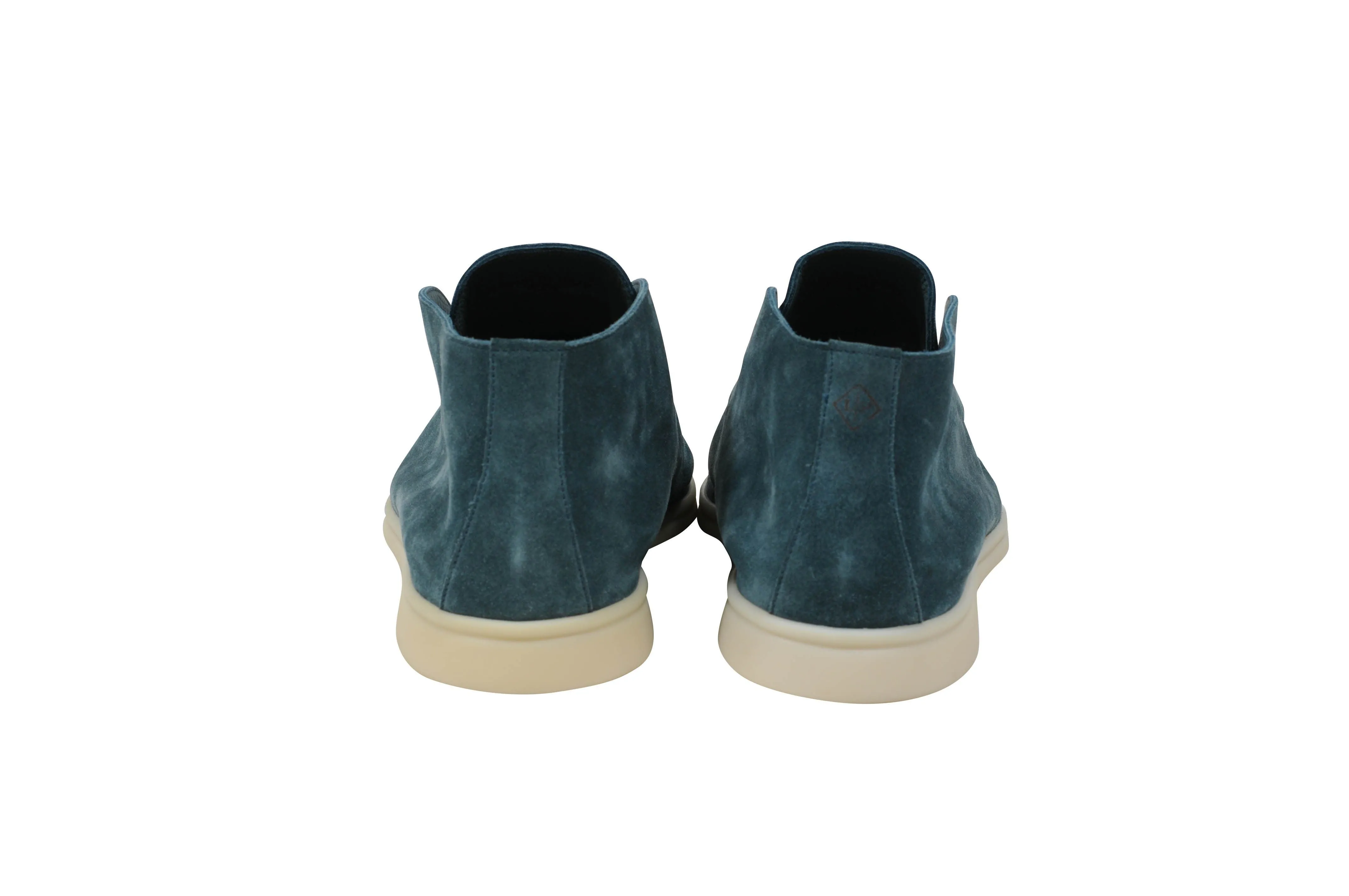 Eucalyptus Blue Suede Uomo Open Walk