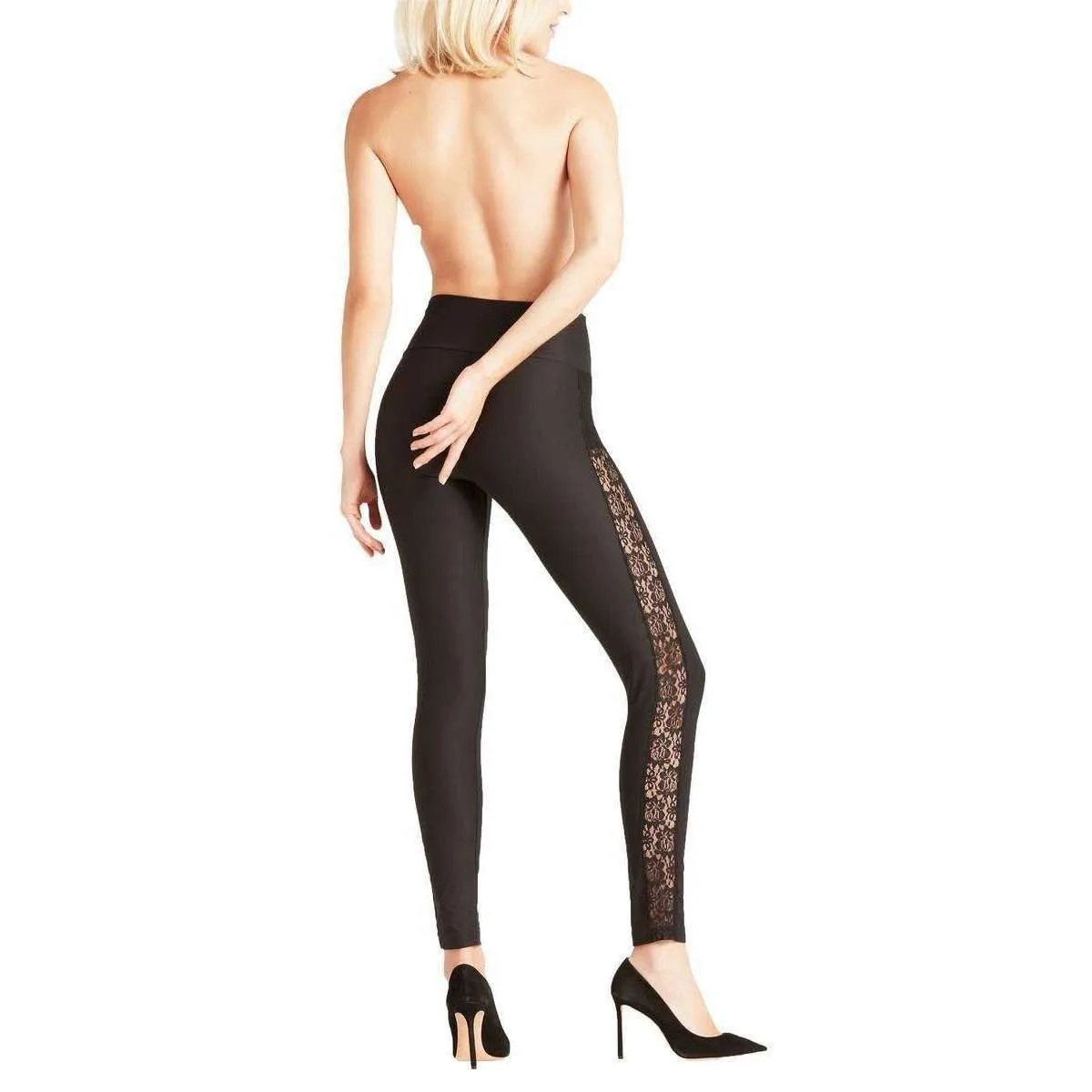 Falke Lace Leggings - Black