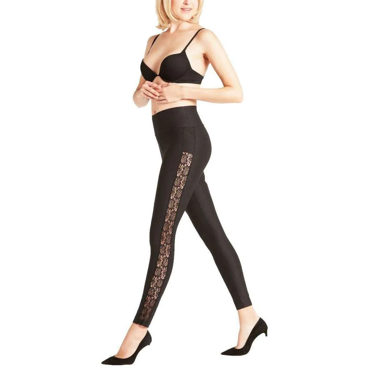 Falke Lace Leggings - Black