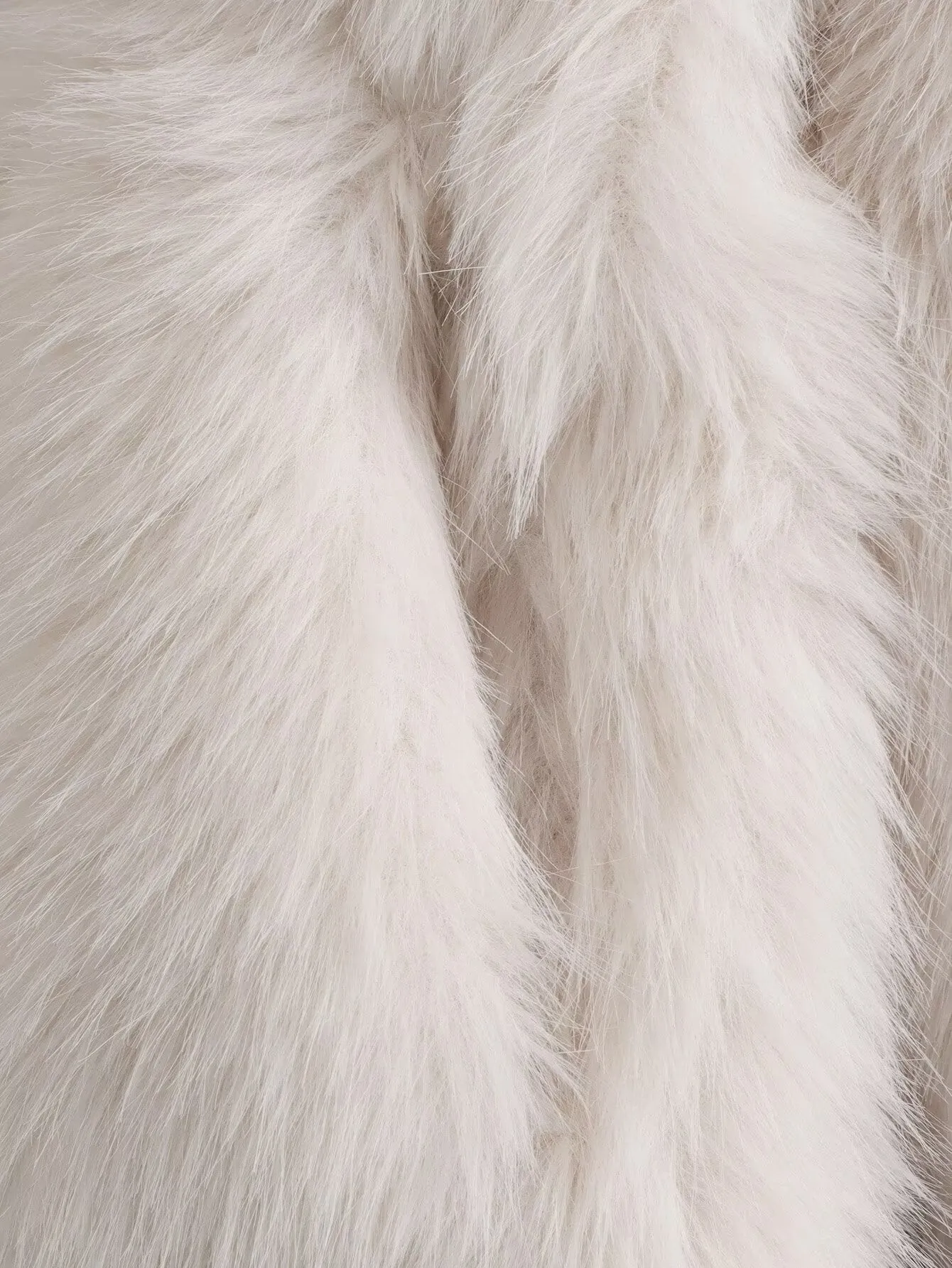 Faux Fur Long Sleeve Coat