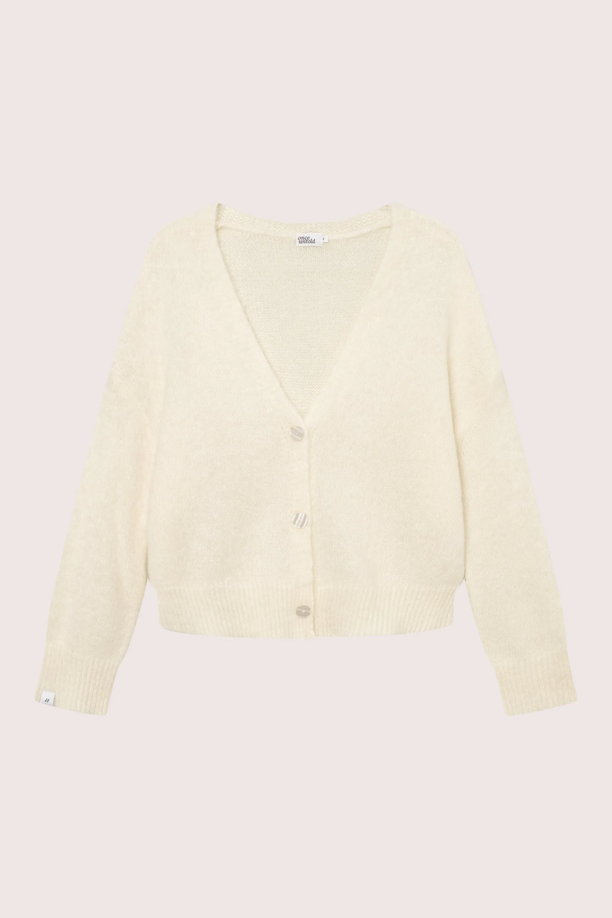 Florie Brushed Cardigan - Creme