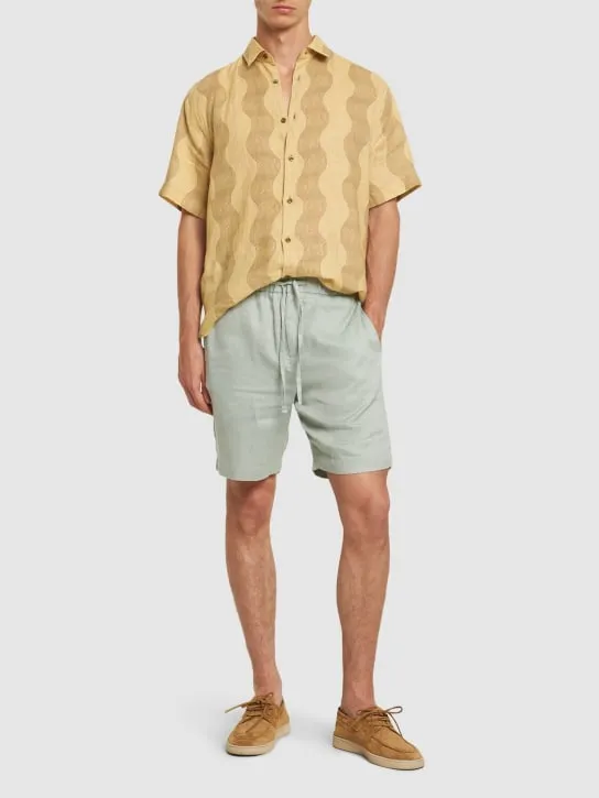 Frescobol Carioca   Felipe linen &amp; cotton shorts 