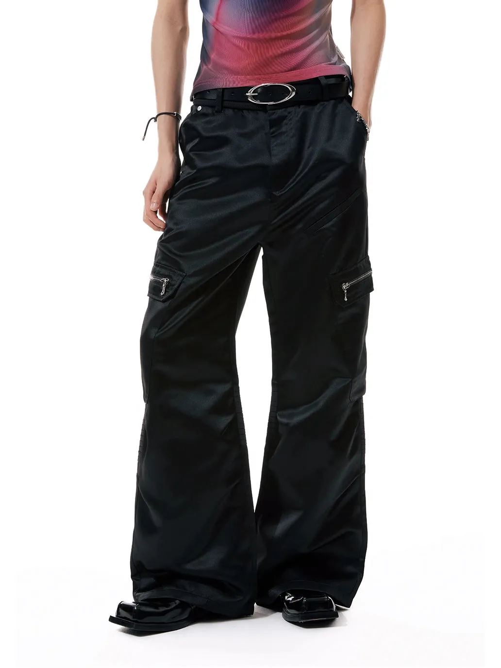 FUNKYFUN glossy satin pants