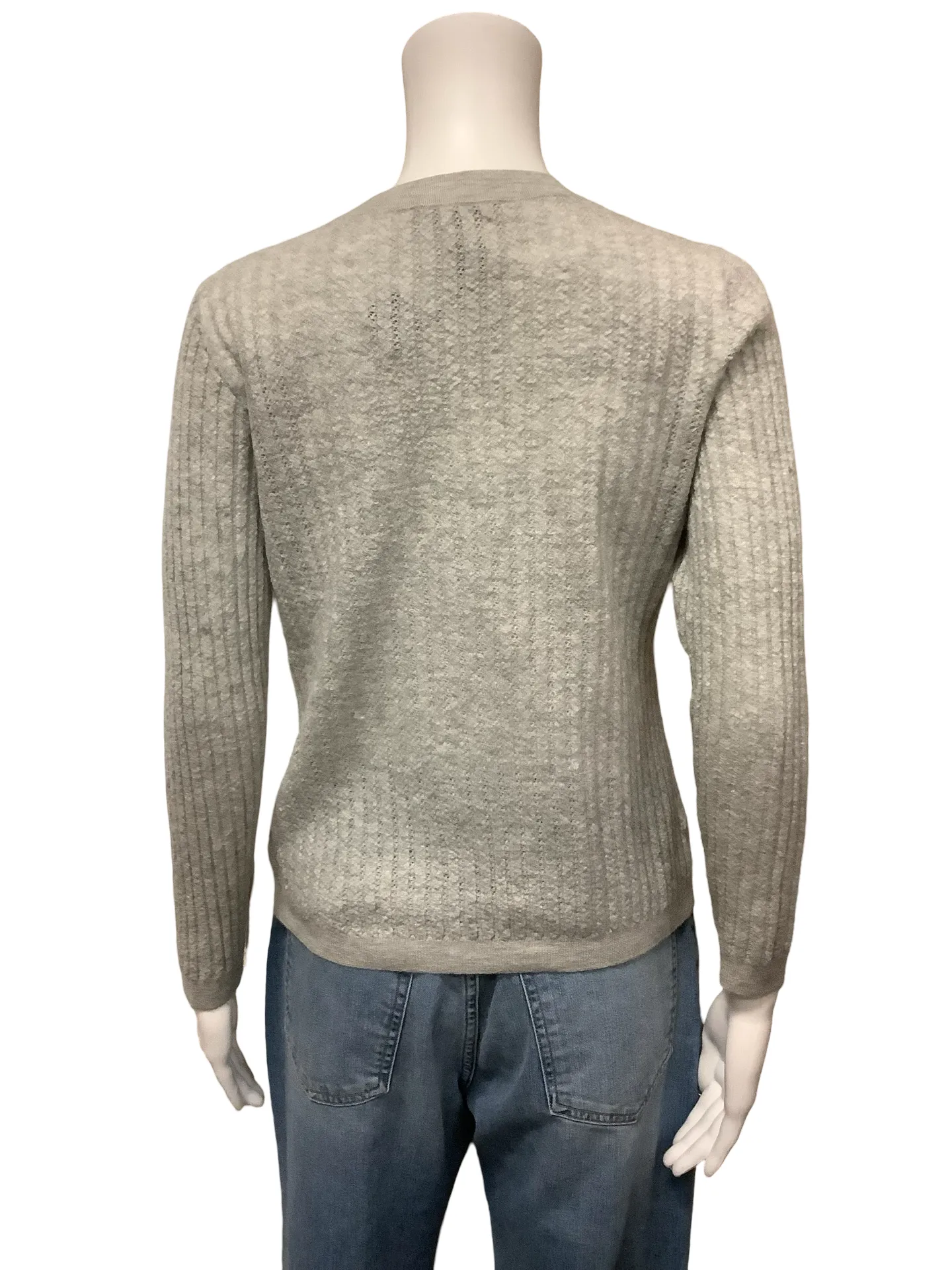 Gentle Herd V Neck Cashmere Button Up Sweater Size: M