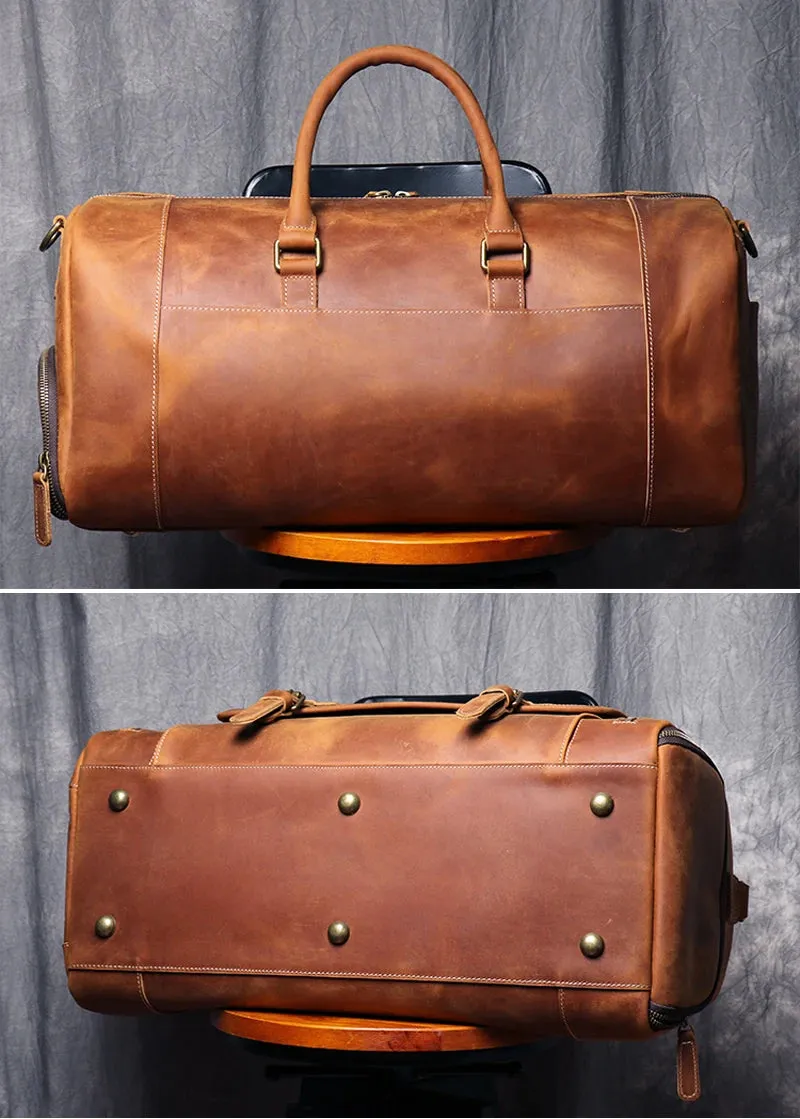 Genuine Leather Travel Duffle Bag