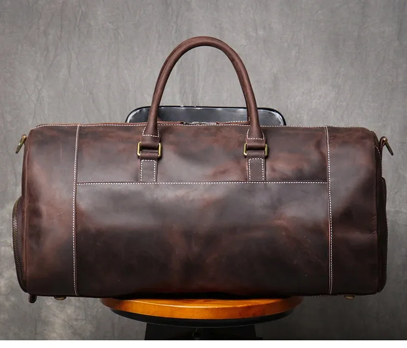 Genuine Leather Travel Duffle Bag