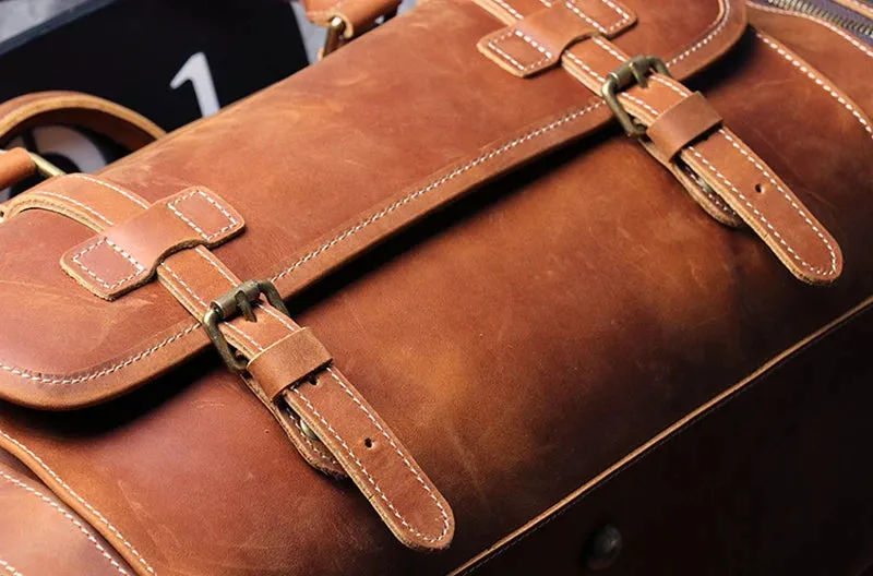 Genuine Leather Travel Duffle Bag