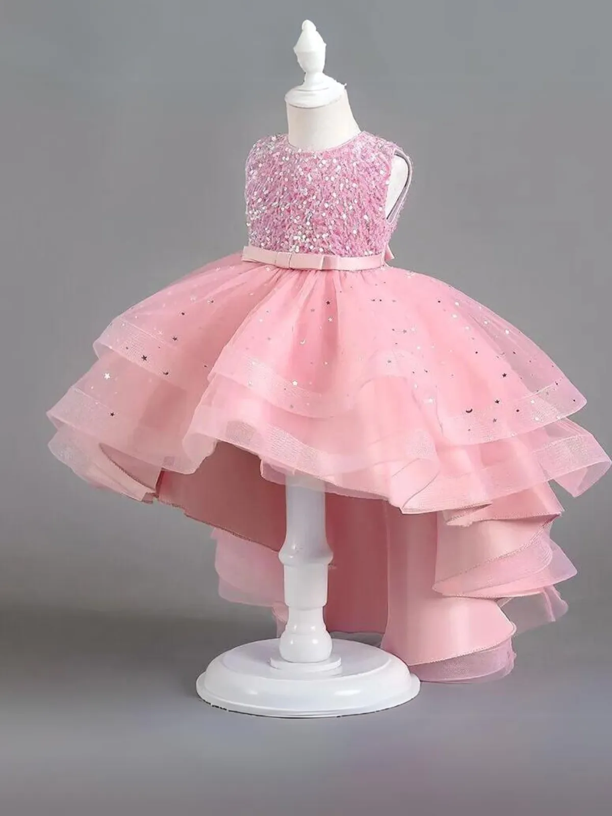 Glitter and Glam Sequined Hi-Lo Tutu Dress