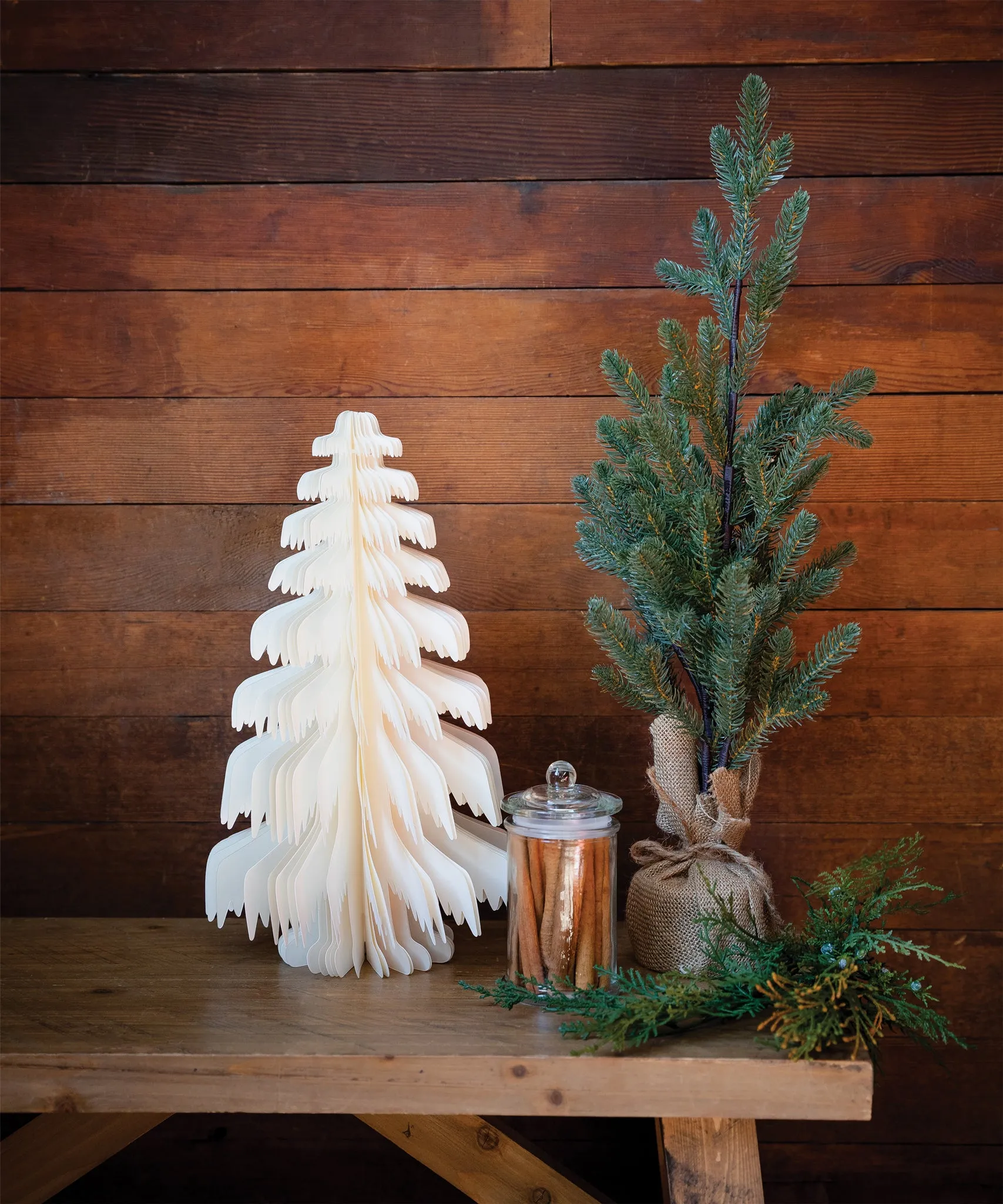 Golden Holiday Large Paper Tree Decor