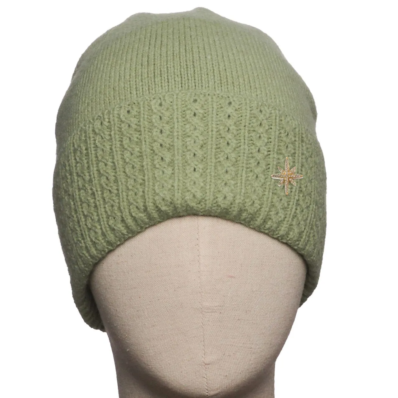 Green Cable Hat