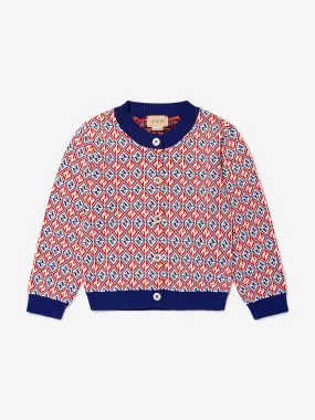 Gucci Girls Cotton Geometric GG Cardigan