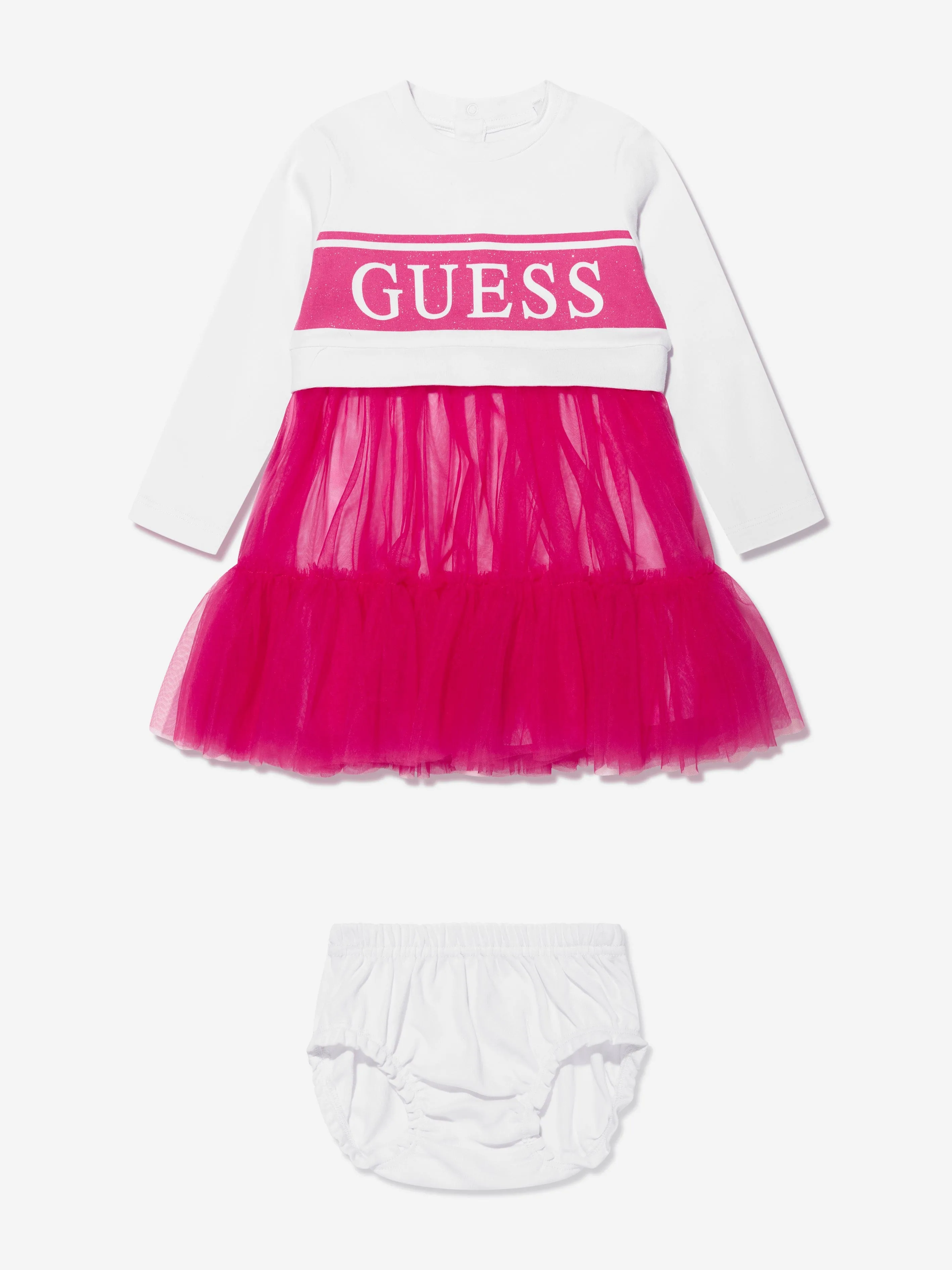 Guess Baby Girls Dress With Knickers in White