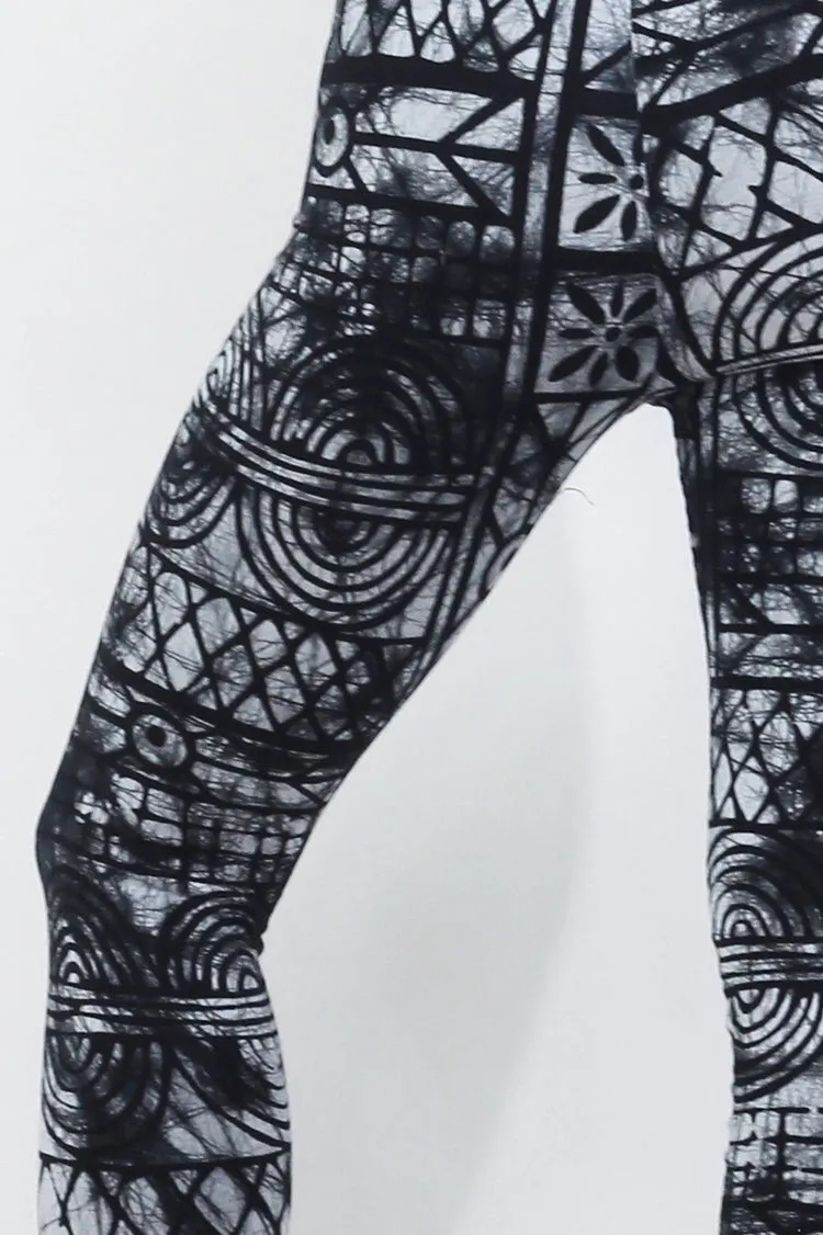 Hand Painted Leggings or Crops - EXnO's Grey