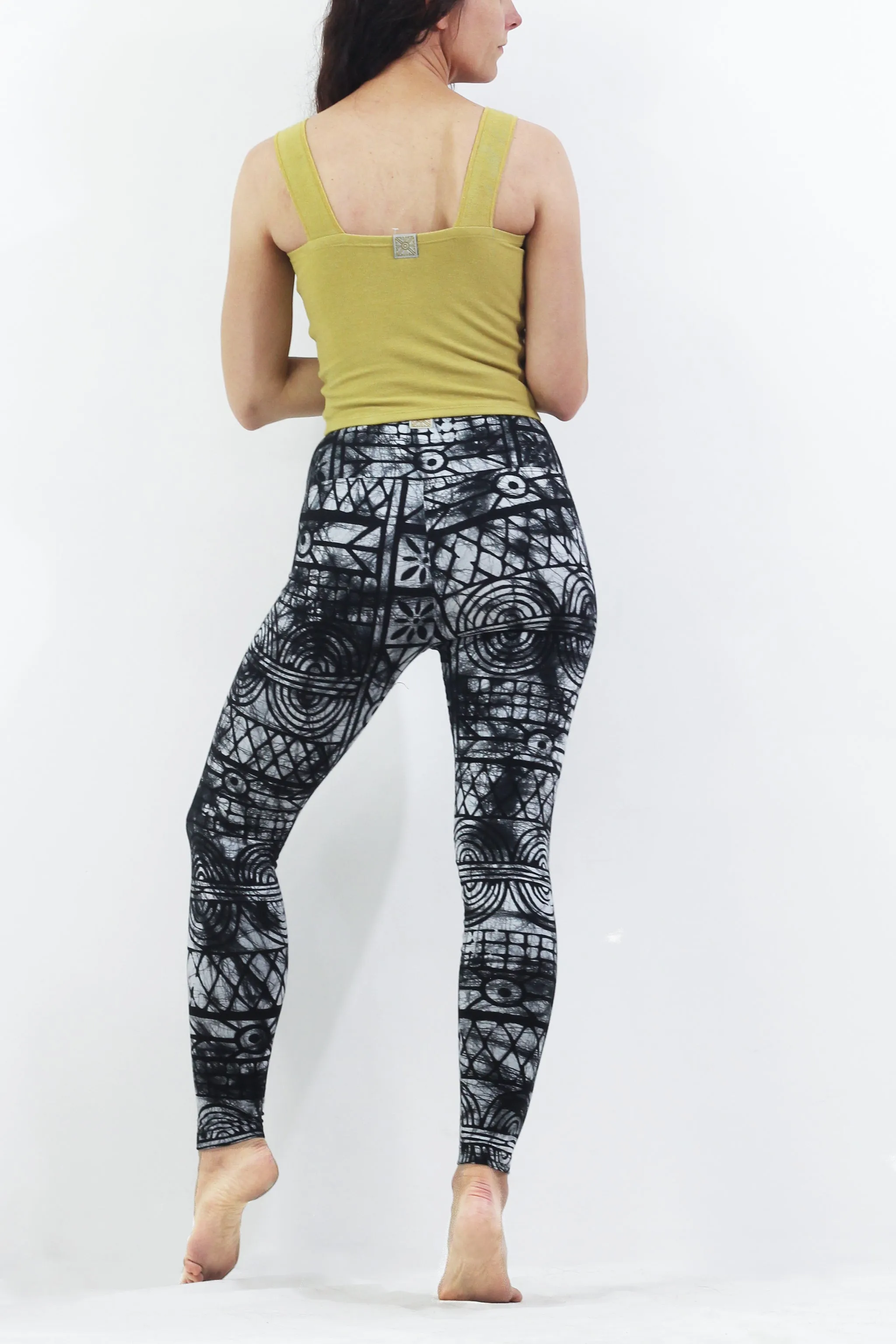 Hand Painted Leggings or Crops - EXnO's Grey