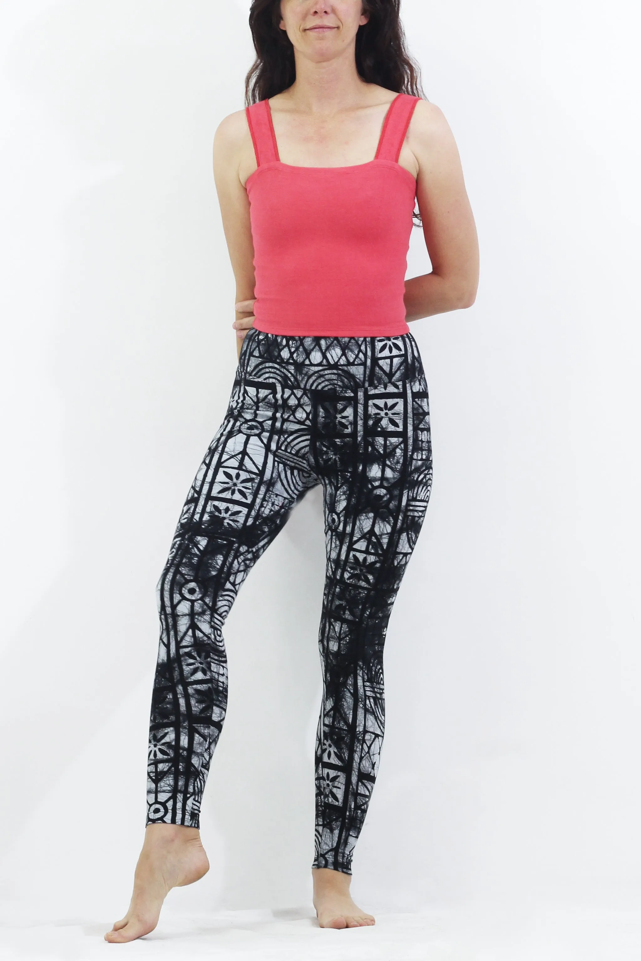 Hand Painted Leggings or Crops - EXnO's Grey