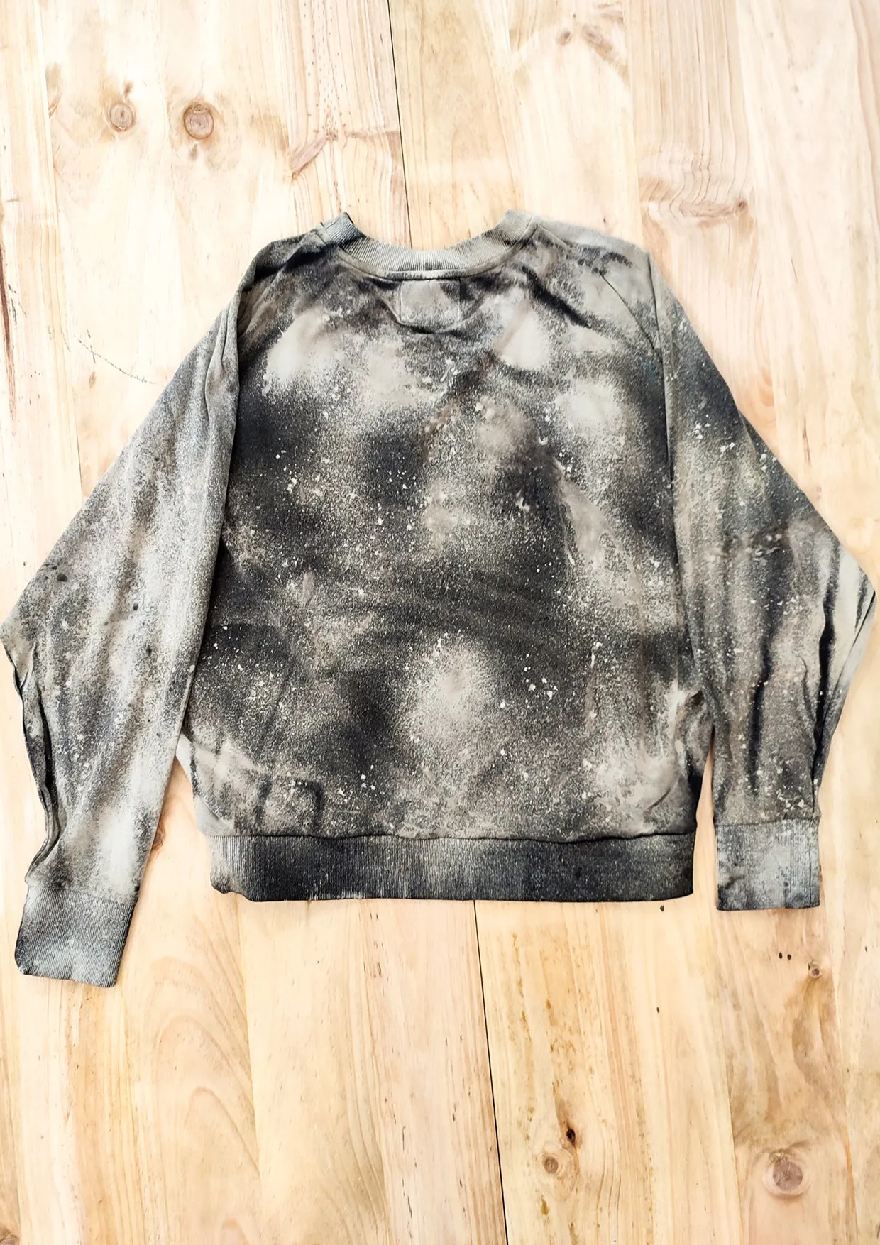 HANDPAINTED - SWEATER OVERSIZED - COTTON JERSEY black