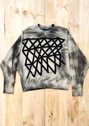 HANDPAINTED - SWEATER OVERSIZED - COTTON JERSEY black