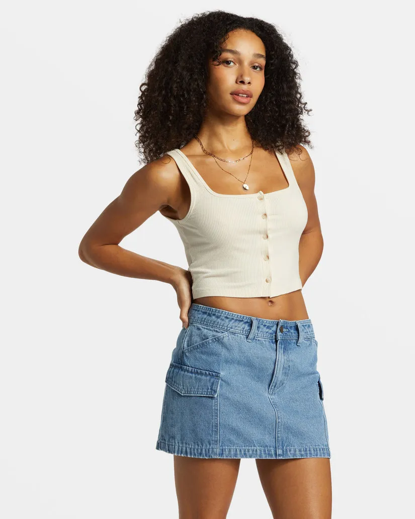 Hilary Denim Cargo Skirt