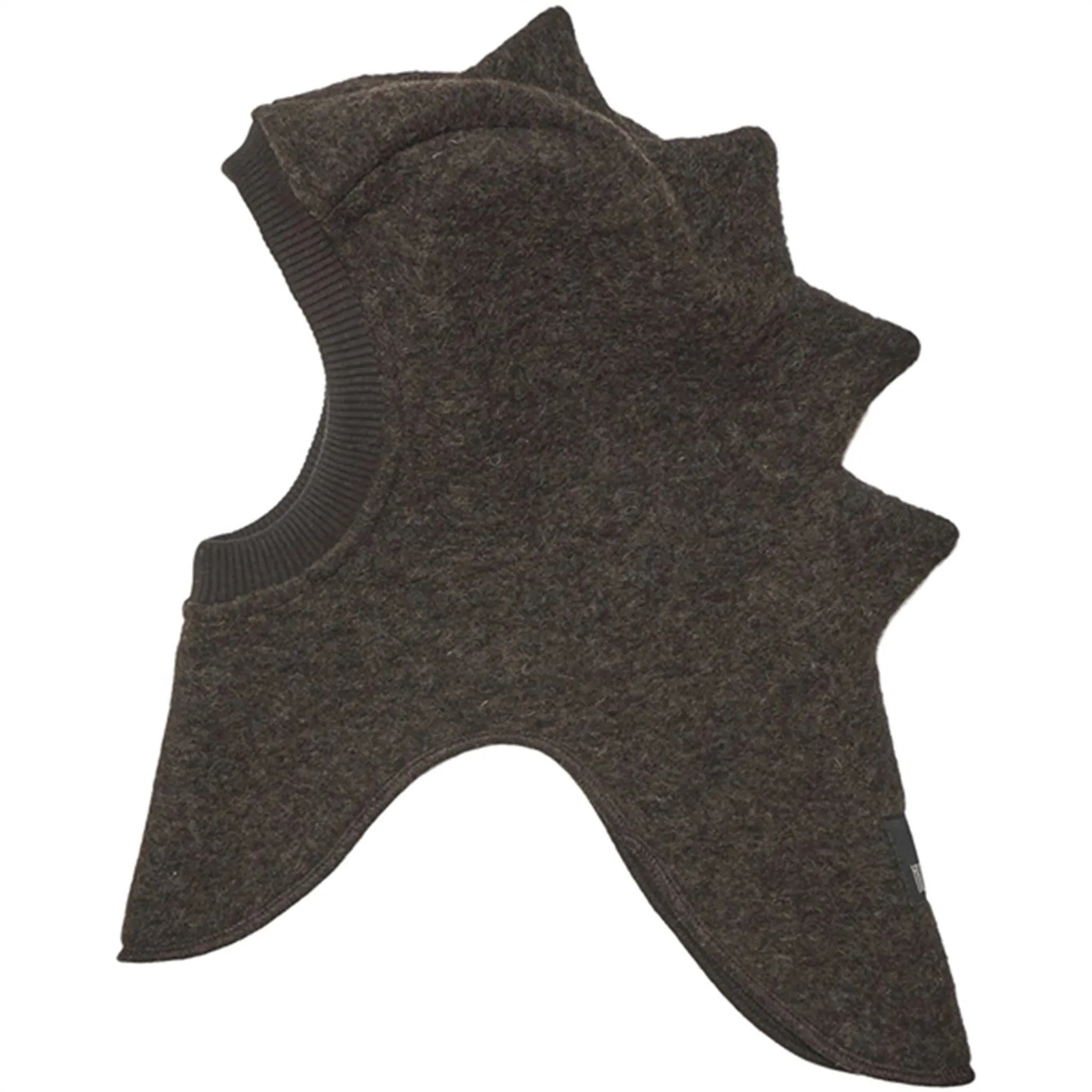 Huttelihut Balaclava Triangles Wool Dino Dark Brown