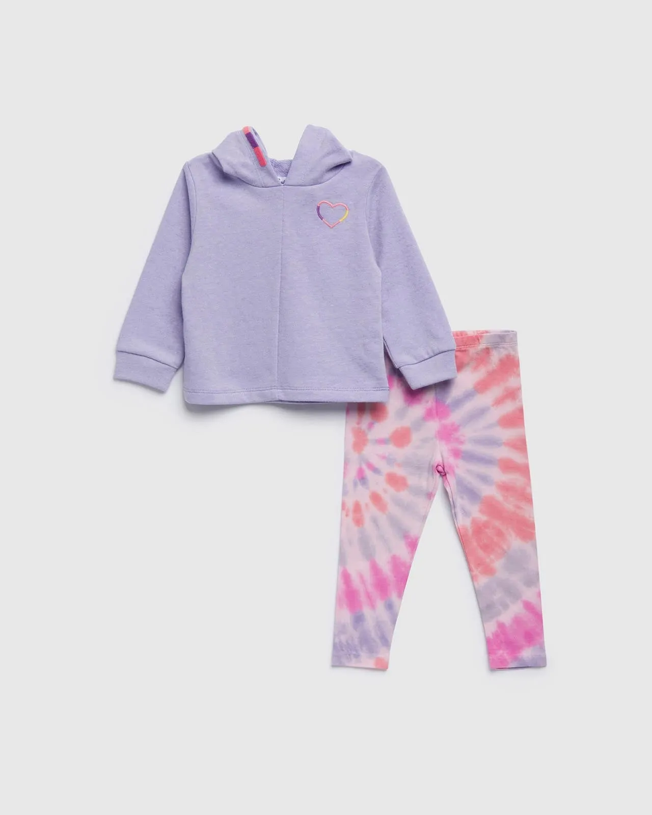 Infant Girls Rainbow Heart Sweatshirt Set