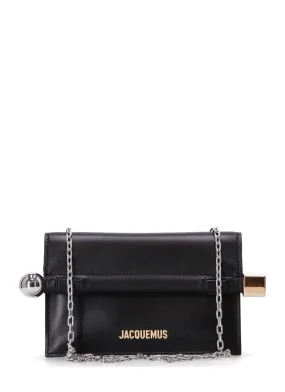 JACQUEMUS Mini Round Leather Handbag