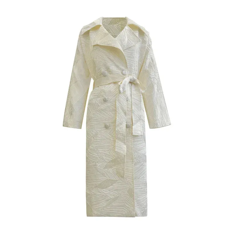 Japanese Pleated Plissé Trench Coat