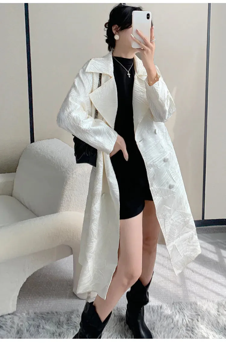 Japanese Pleated Plissé Trench Coat