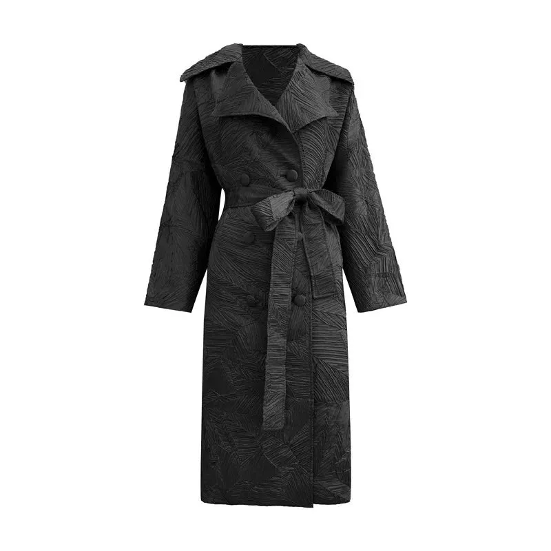 Japanese Pleated Plissé Trench Coat