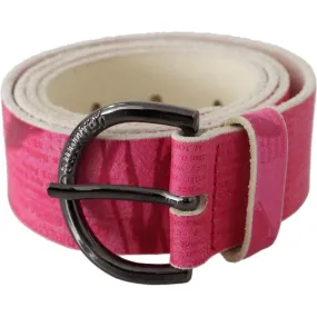 John Galliano Elegant Pink Leather Fashion Belt