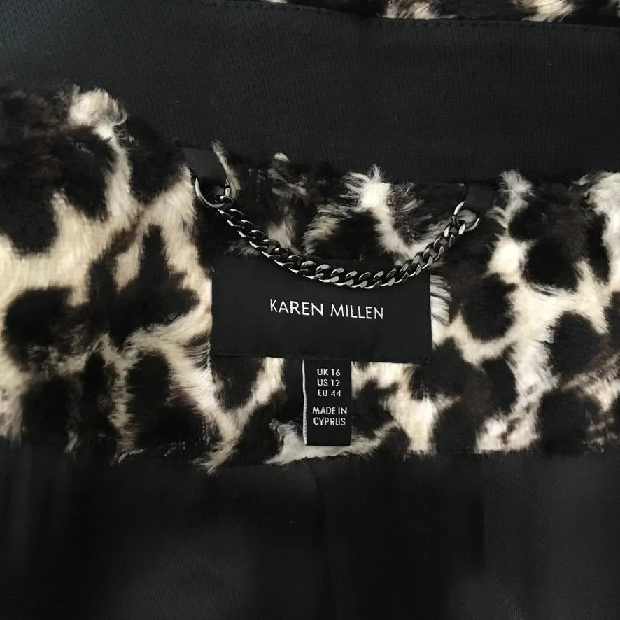 Karen Millen Animal Print Color Coat