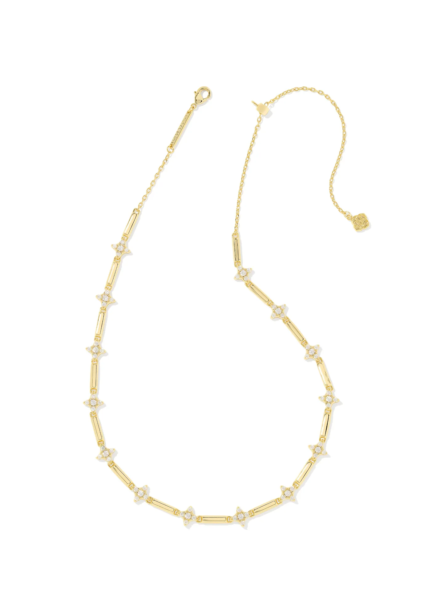 Kendra Scott Holland Strand Necklace - Gold/White Crystal