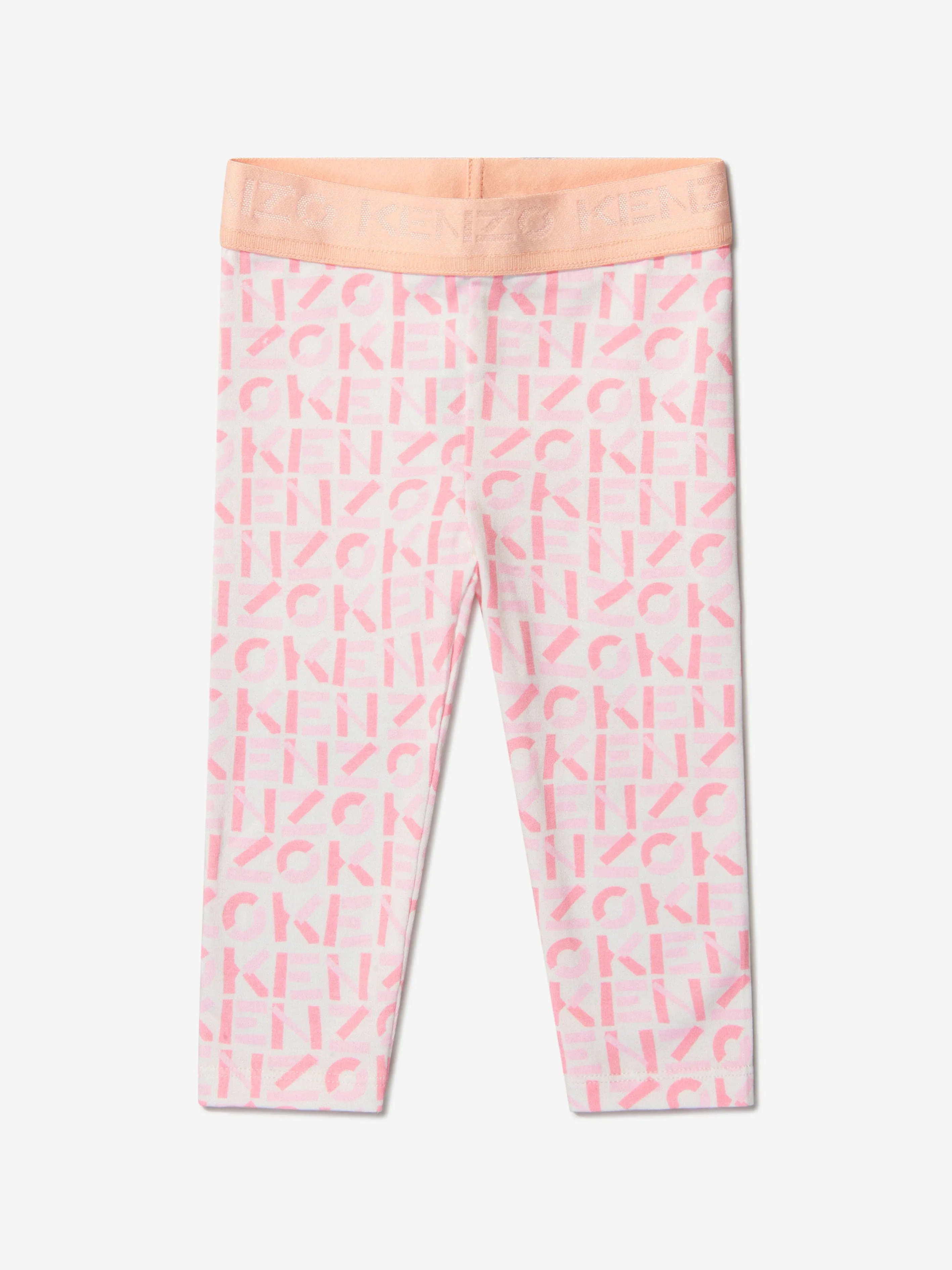 KENZO Baby Girls Cotton Monogram Leggings