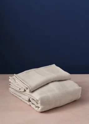 King Duvet Set Natural Linen