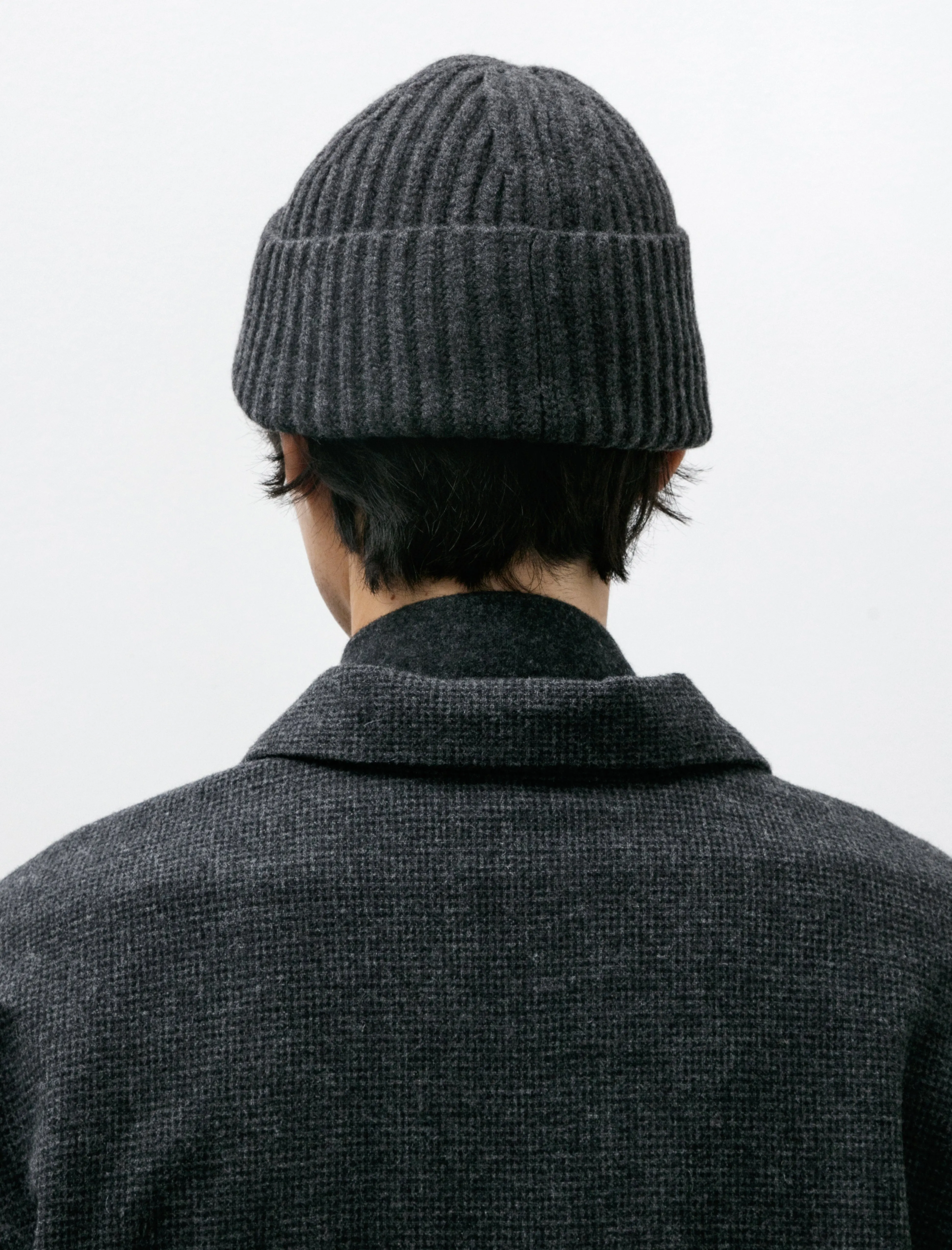 Knit Hat Cashmere Lambswool Charcoal