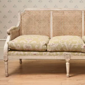 Large Caned Sofa