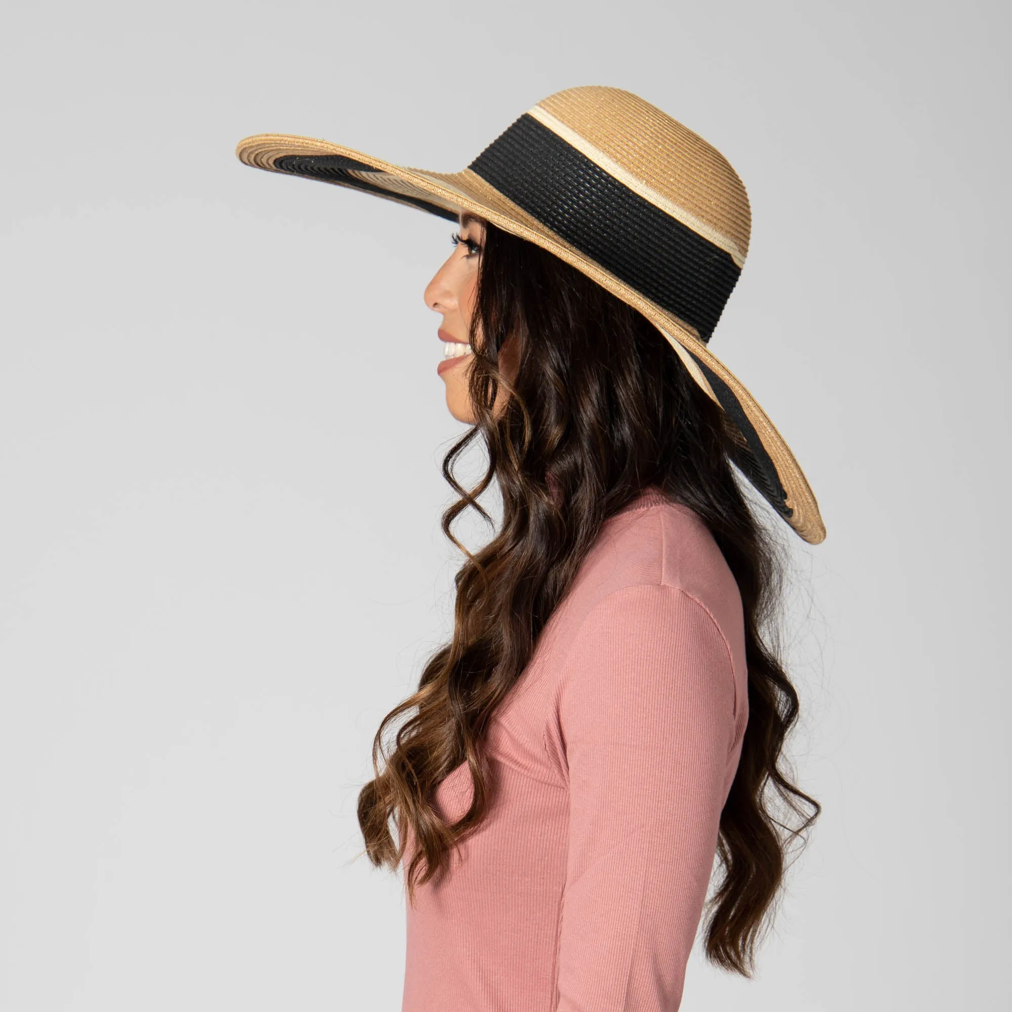 Las Palmas Floppy - Ultrabraid Striped Floppy Hat