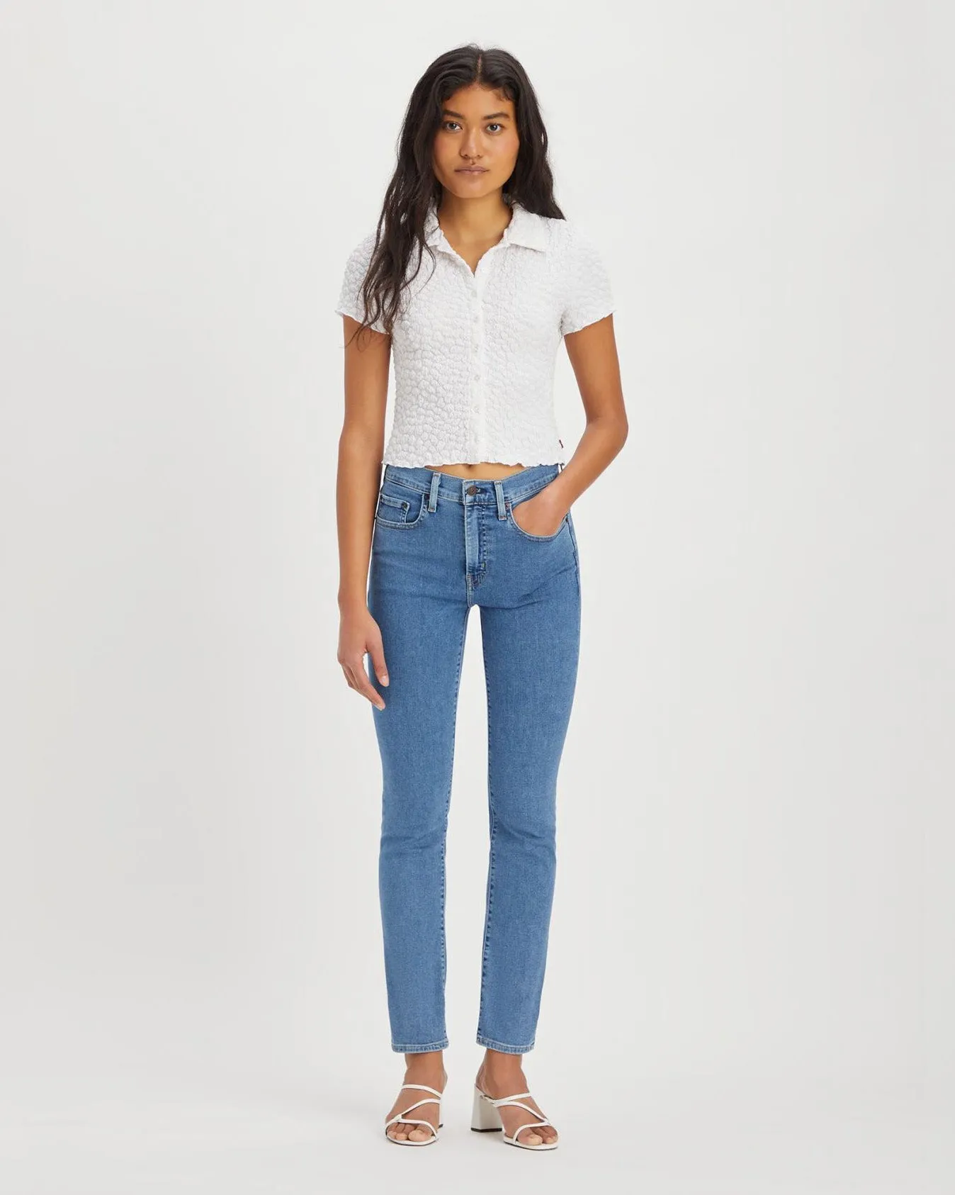 Levi's® Womens 724 High Rise Straight Leg Jeans - Beach Break Stone