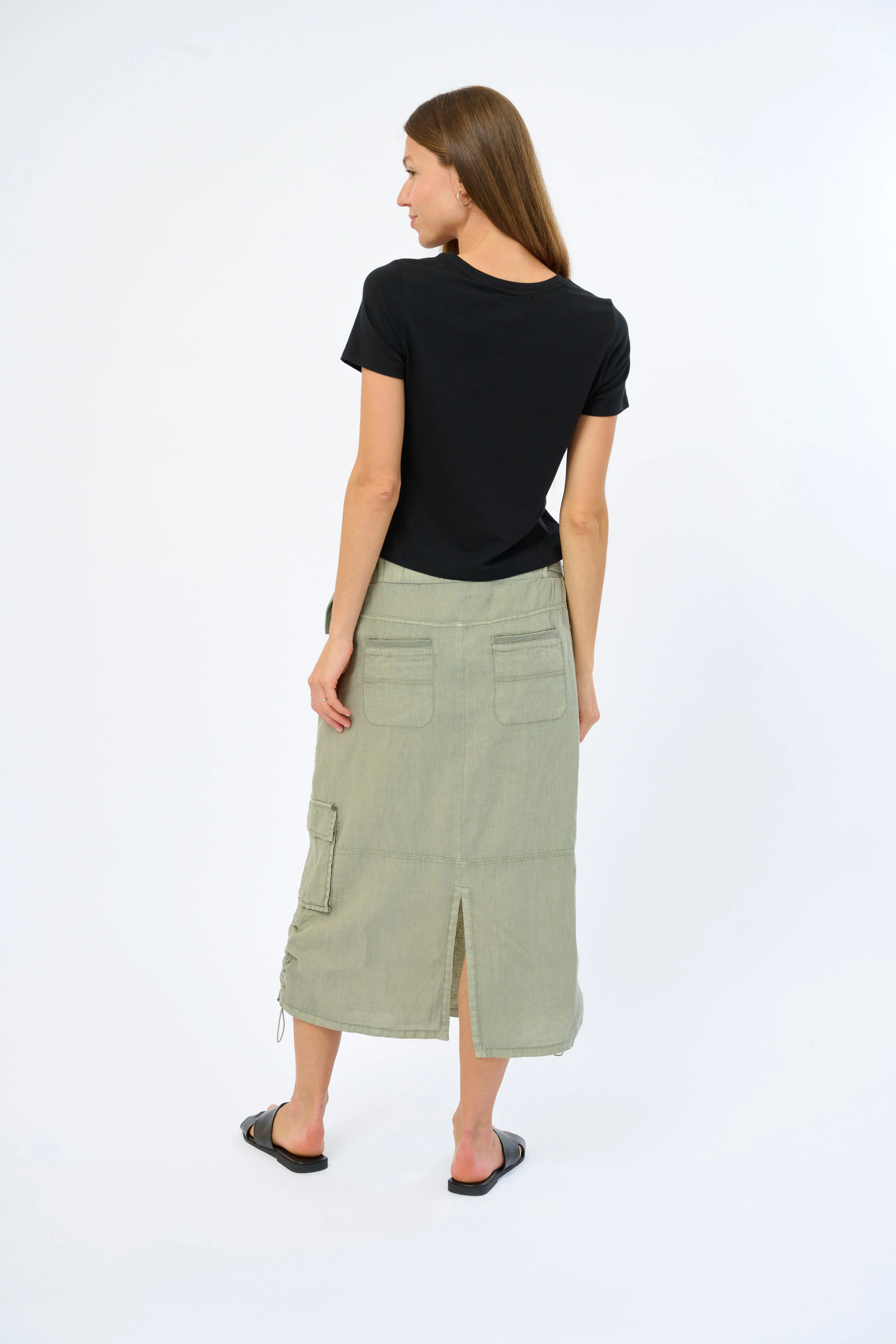 Lilo Midi Linen Skirt