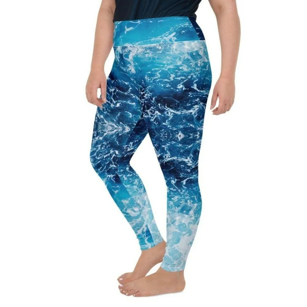 Lovely Ocean Plus Size Leggings