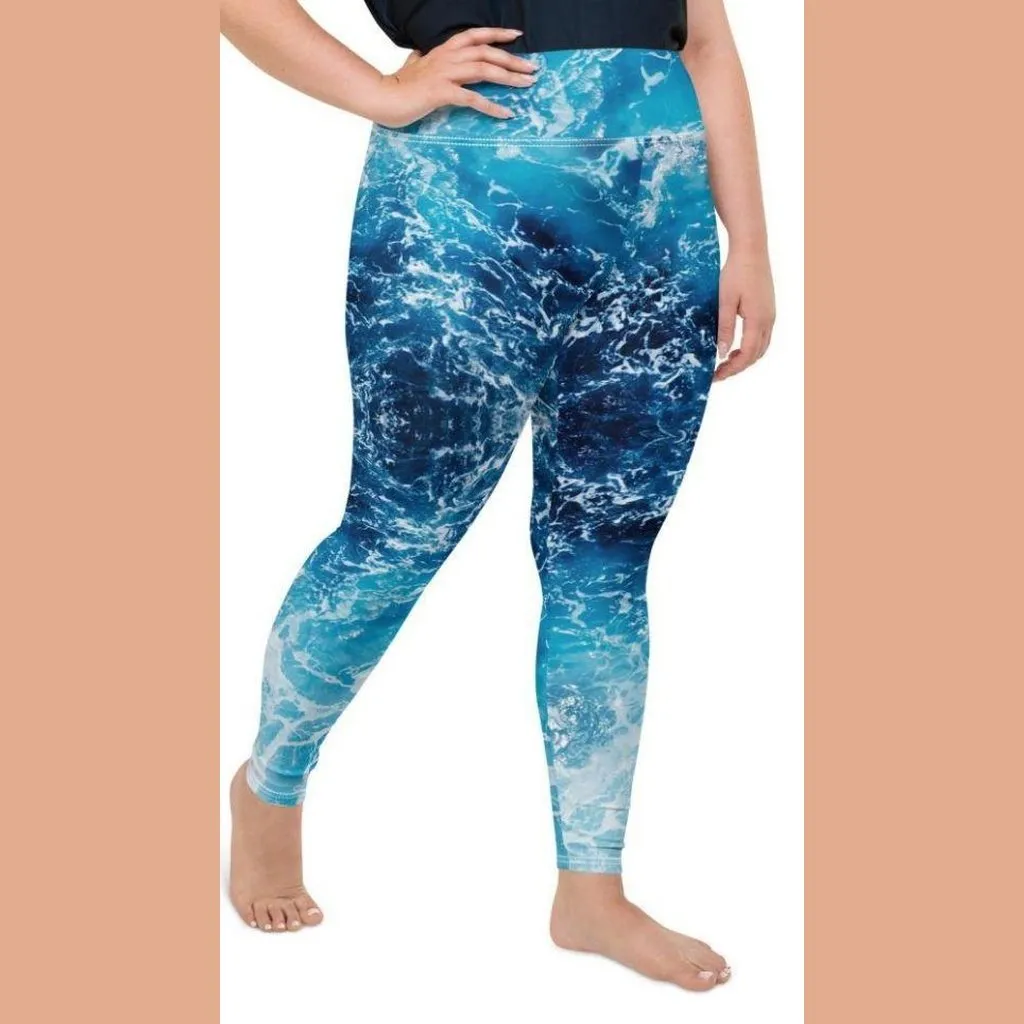 Lovely Ocean Plus Size Leggings