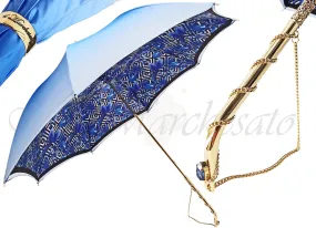 Luxury Double Canopy Sky-Blue Umbrella