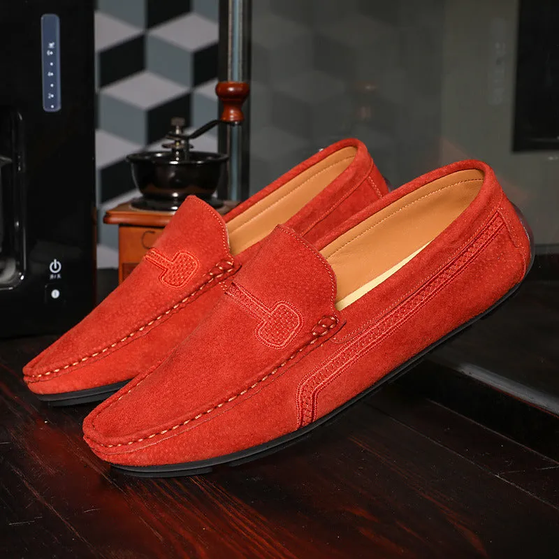 Male Genuine Leather Casual Shoes Mens Loafers 2022 Slip-On Moccasin Driving Shoes