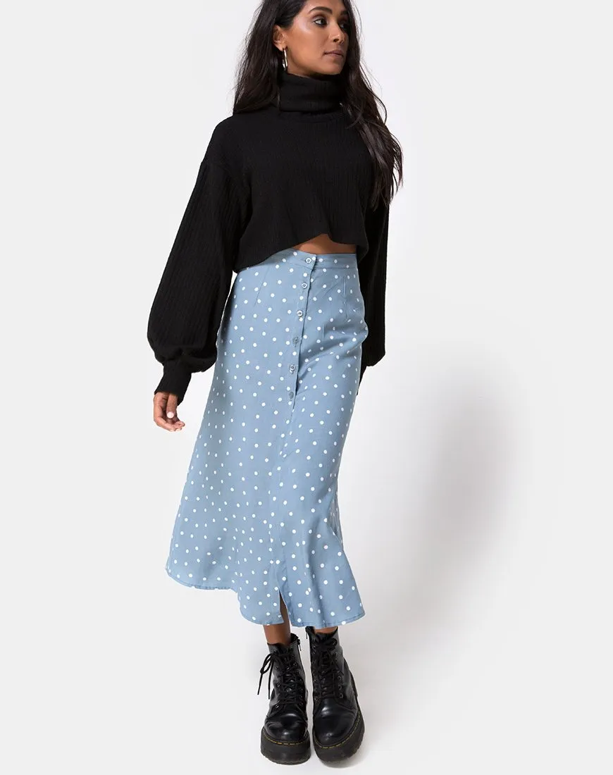 Marni Midi Skirt in Skater Polka Blue