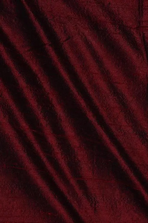 Maroon Dupioni Silk Fabric