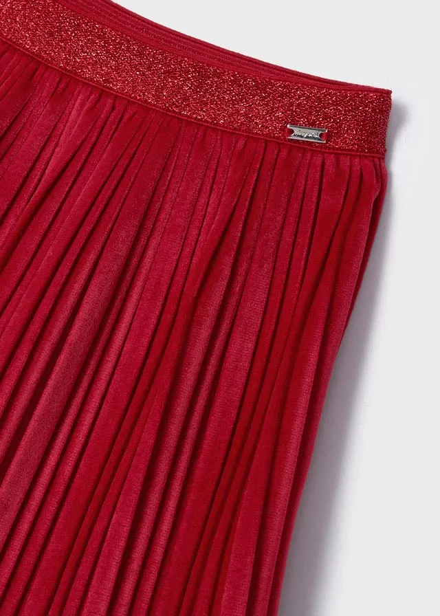 Mayoral 4944 083 - Red Pleated Skirt