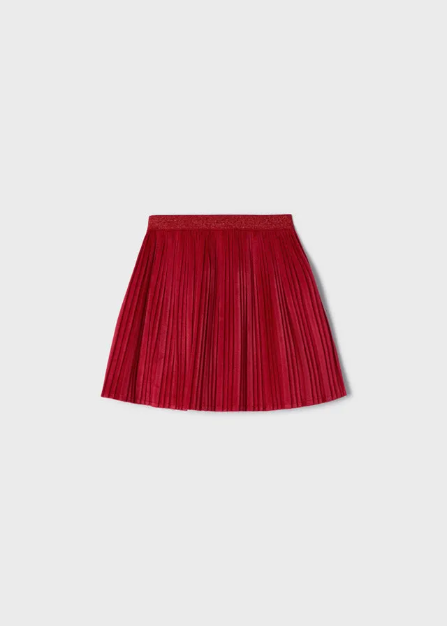 Mayoral 4944 083 - Red Pleated Skirt