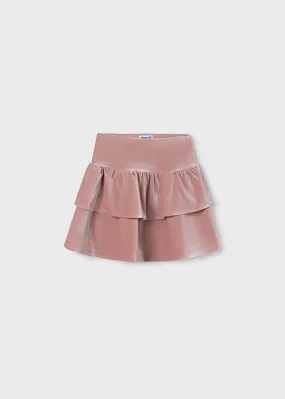 Mayoral Girls Blush Velvet Skirt Set